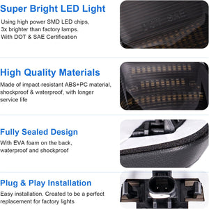 2019-2026 Ram HD Clear Smoked White Amber LED Roof Cab Lights