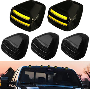 1999-2016 Ford F250 Super Duty Clear Smoked White Amber LED Roof Cab Lights