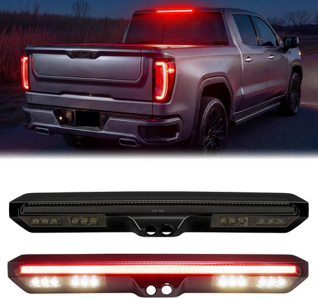 2020-2026+ GMC Sierra Chevy Silverado Smoked LED 3rd Brake Light - AutoLEDTech.com