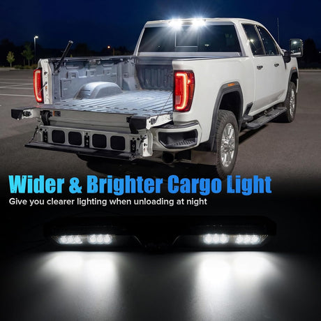 2020-2026+ GMC Sierra Chevy Silverado Smoked LED 3rd Brake Light - AutoLEDTech.com