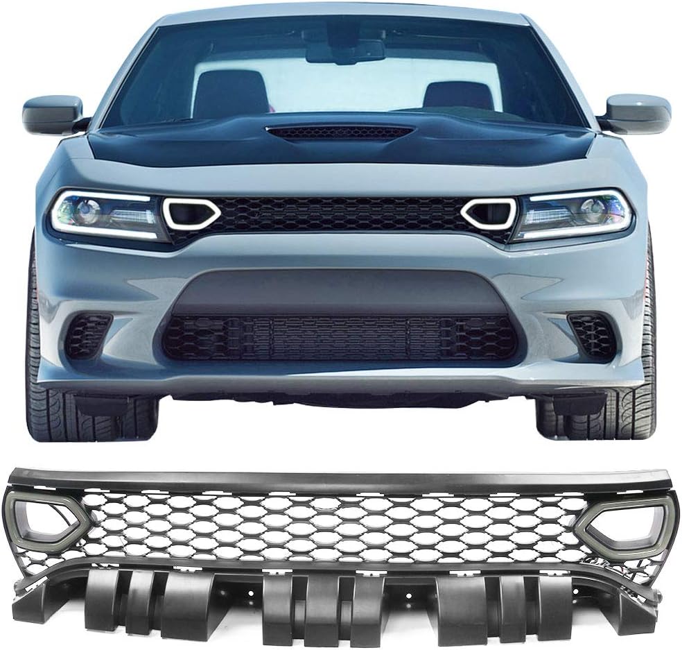 2015-2023 Dodge Charger Switchback White/Amber LED SRT Style Snorkel Grill Assembly