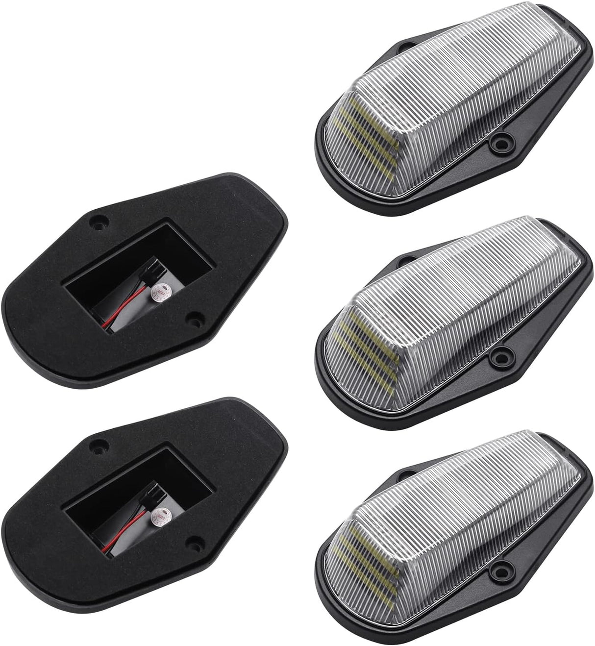 1984-1998 Ford F250 Super Duty Clear Smoked White Amber LED Roof Cab Lights