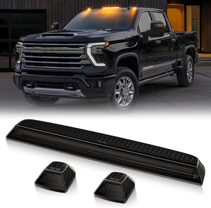 2020-2026+ GMC Chevy HD Smoked White Amber LED Roof Cab Lights