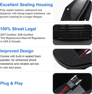 1984-1998 Ford F250 Super Duty Clear Smoked White Amber LED Roof Cab Lights