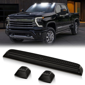 2020-2026+ GMC Chevy HD Smoked White Amber LED Roof Cab Lights