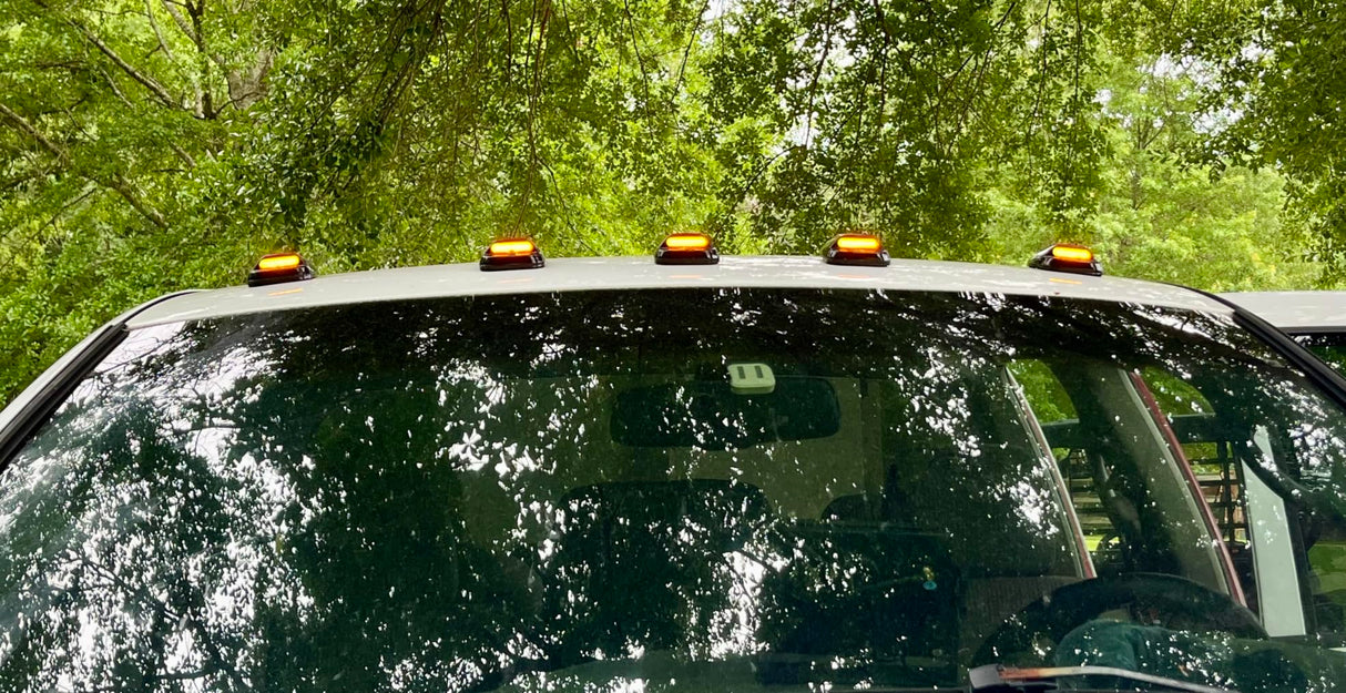 2003-2018 Dodge Ram HD Smoked White Amber Slim-Line LED Roof Cab Lights