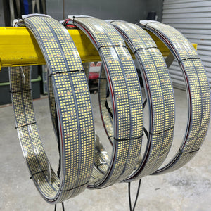 20 Row Pure White LED Wheel Ring Lights Kit