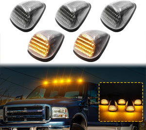 1999-2016 Ford F250 Super Duty Clear Smoked White Amber LED Roof Cab Lights