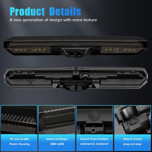 2020-2026+ GMC Sierra Chevy Silverado Smoked LED 3rd Brake Light - AutoLEDTech.com