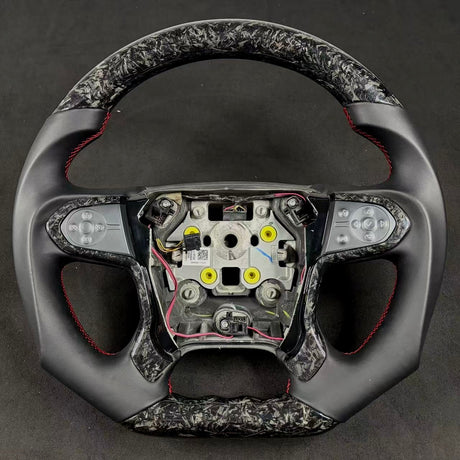 2014-2020 GMC Sierra Yukon Custom Carbon Fiber Steering Wheel - AutoLEDTech.com
