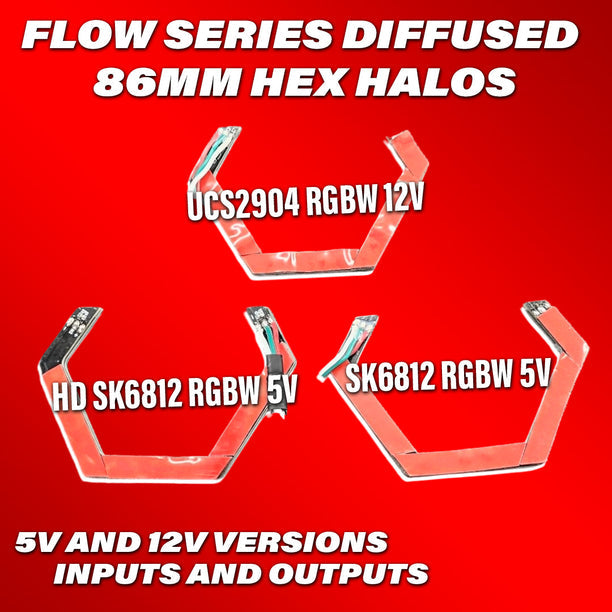 Flow Series RGBW LED Hex Halos