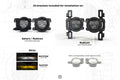 2018-2024+ Jeep Wrangler JL Gladiator JT 4Banger LED Fog Light Pod Assemblies