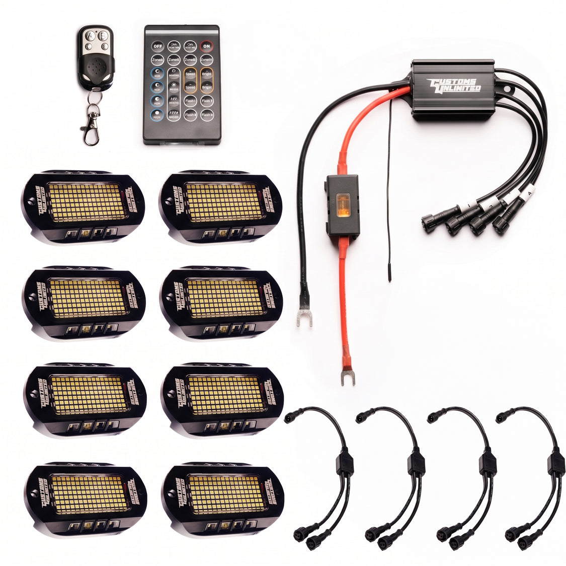 144 LED PURE WHITE LED Rock Lights Pod Kit - AutoLEDTech.com