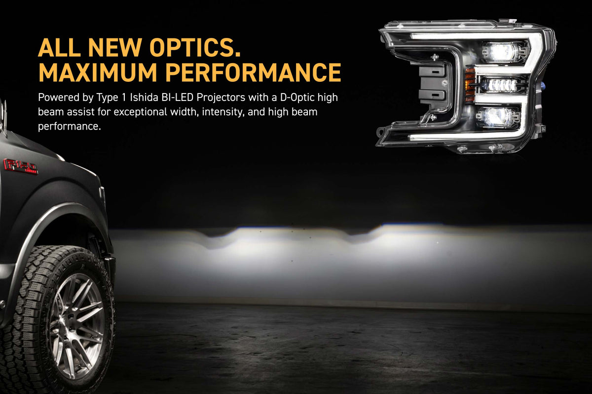 2018-2020 Ford F-150 XB EVO LED DRL Projector Headlights - AutoLEDTech.com