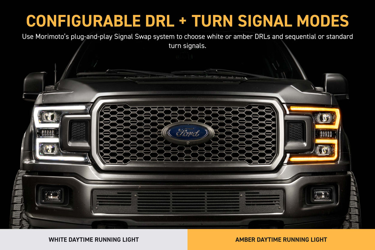 2018-2020 Ford F-150 XB EVO LED DRL Projector Headlights - AutoLEDTech.com
