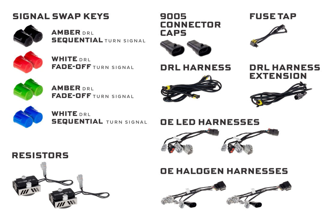 2014-2024 Toyota 4Runner XB EVO LED DRL Headlights