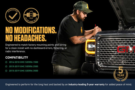15-19 GMC Sierra 2500HD Morimoto XB Evo LED Headlights - AutoLEDTech.com
