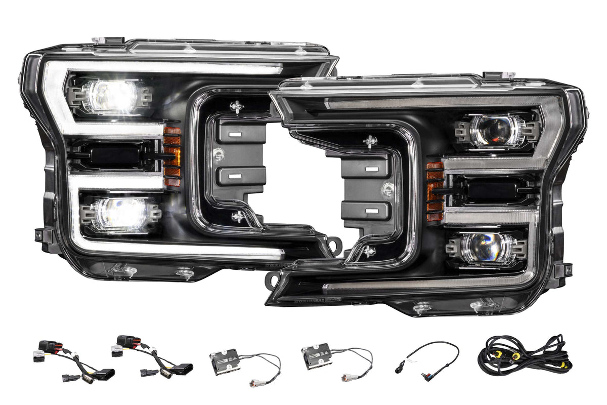 2018-2020 Ford F-150 XB EVO Hybrid LED Projector Headlights - AutoLEDTech.com