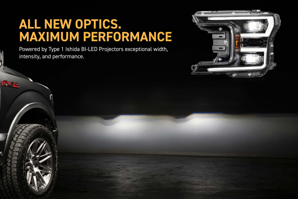 2018-2020 Ford F-150 XB EVO Hybrid LED Projector Headlights - AutoLEDTech.com