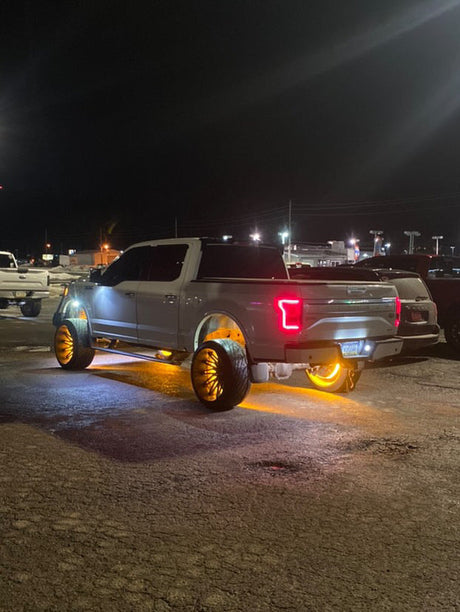 White/Amber Scanning Switchback LED Wheel Ring Lights Kit - AutoLEDTech.com