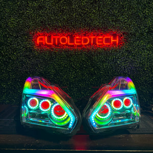 2009-2024 Nissan GTR R35 RGBW Flow Series LED DRL Halo Headlights - AutoLEDTech.com