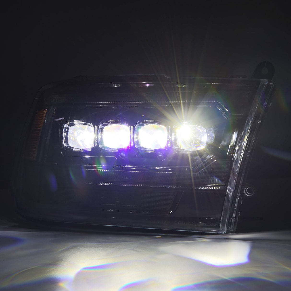09-18 Ram Truck (MK II 5th Gen 2500 Style) NOVA-Series LED Projector Headlights Alpha-Black - AutoLEDTech.com