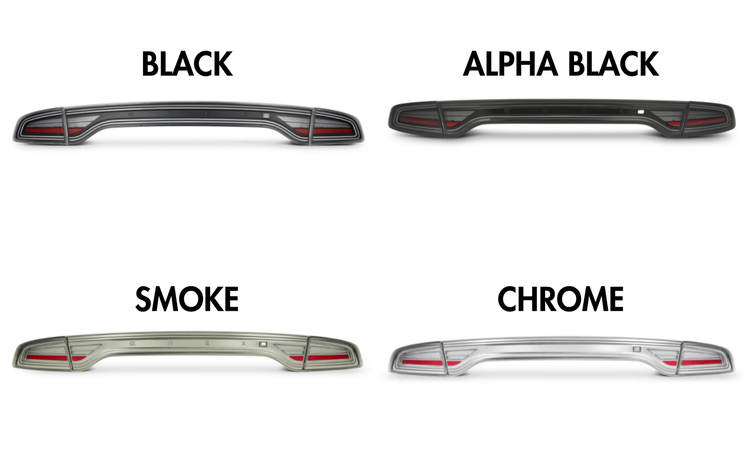 AlphaRex MKII Nova tail light housing color options