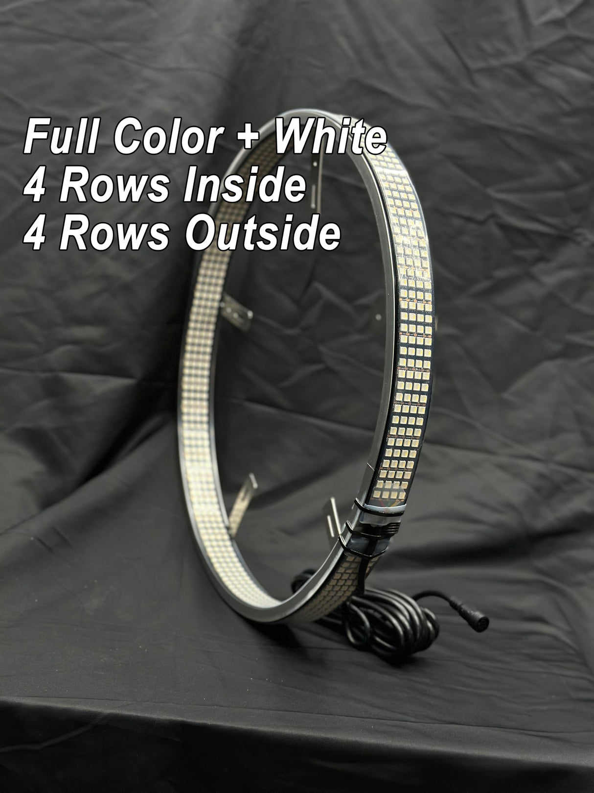 8 Row RGBW LED Color-Changing Wheel Ring Lights Kit - AutoLEDTech.com