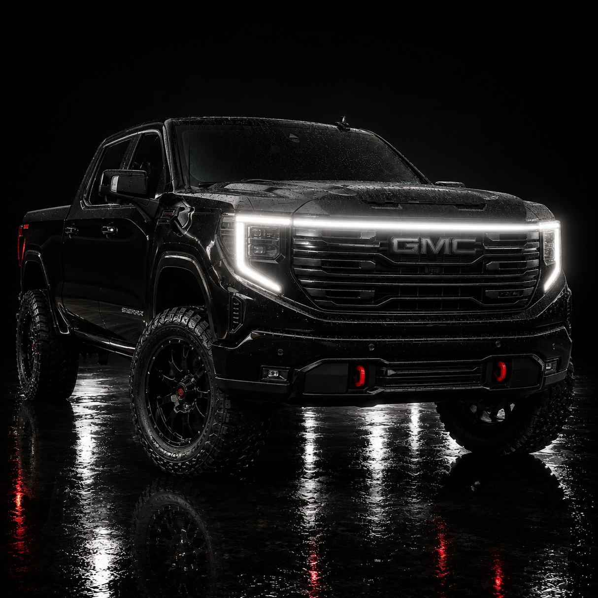 2022-2027+ GMC Sierra 1500 LED Grill Accent Light Bar Kit - AutoLEDTech.com