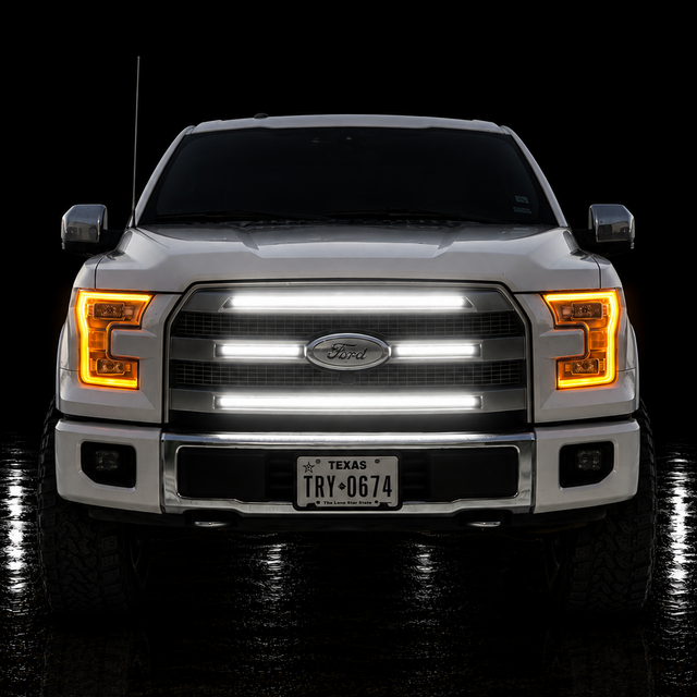 2015-2017 Ford F150 Platinum LED Grill Accent Lights Bar Kit - AutoLEDTech.com