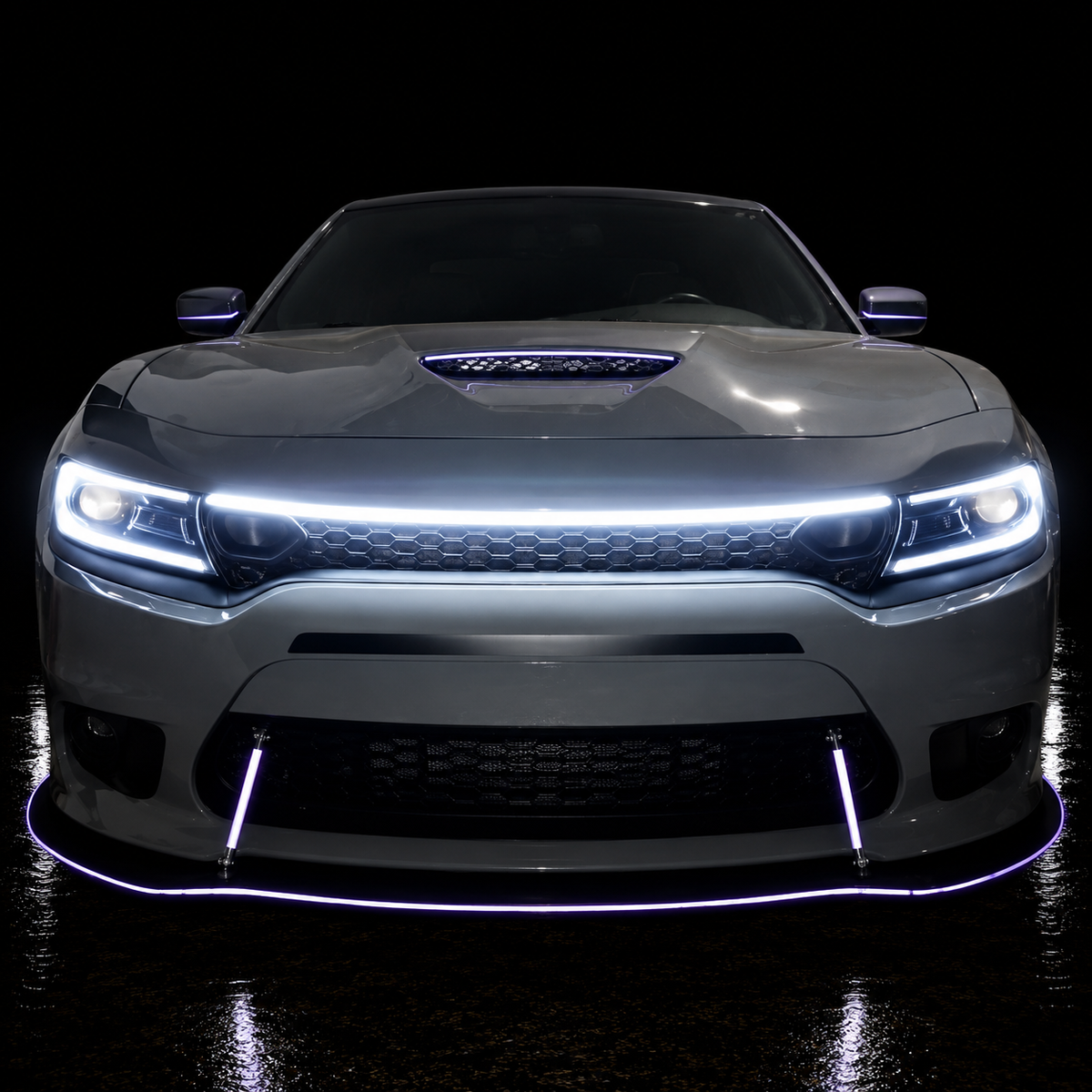 2015-2023 Dodge Charger LED DRL Grill Accent Lights Bar Kit - AutoLEDTech.com