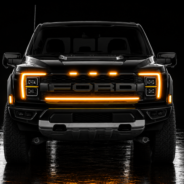 2021-2023 Ford Raptor LED DRL Grill Accent Light Bar Kit - AutoLEDTech.com