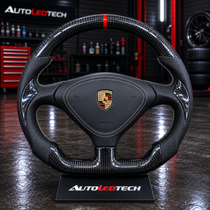 1995-2005 Porsche 996 993 986 Custom Carbon Fiber Steering Wheel - AutoLEDTech.com