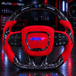 2015-2023 Dodge Charger Challenger Custom Carbon Fiber LED Steering Wheel - AutoLEDTech.com
