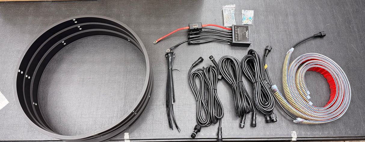 10 Row Pure White Extreme LED Wheel Ring Lights Kit - AutoLEDTech.com