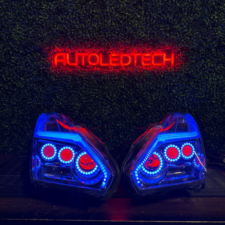 2009-2024 Nissan GTR R35 RGBW Flow Series LED DRL Halo Headlights - AutoLEDTech.com