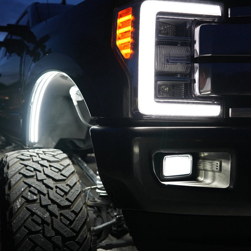 2011-2022 Ford Super Duty F250 F350 F450 LED Fender Well Accent Lights Kit (Single | Double)