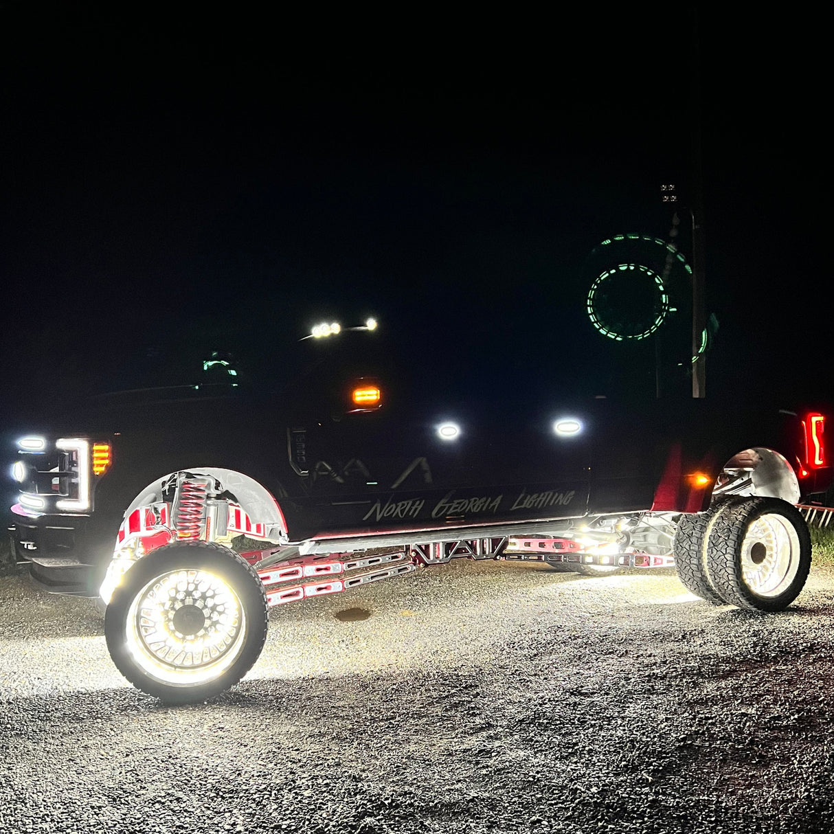 20 Row Pure White LED Wheel Ring Lights Kit