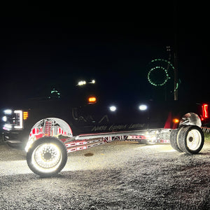 20 Row Pure White LED Wheel Ring Lights Kit