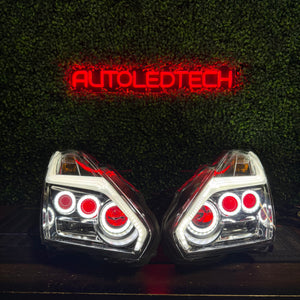 2009-2024 Nissan GTR R35 RGBW Flow Series LED DRL Halo Headlights - AutoLEDTech.com