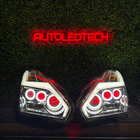 2009-2024 Nissan GTR R35 RGBW Flow Series LED DRL Halo Headlights - AutoLEDTech.com