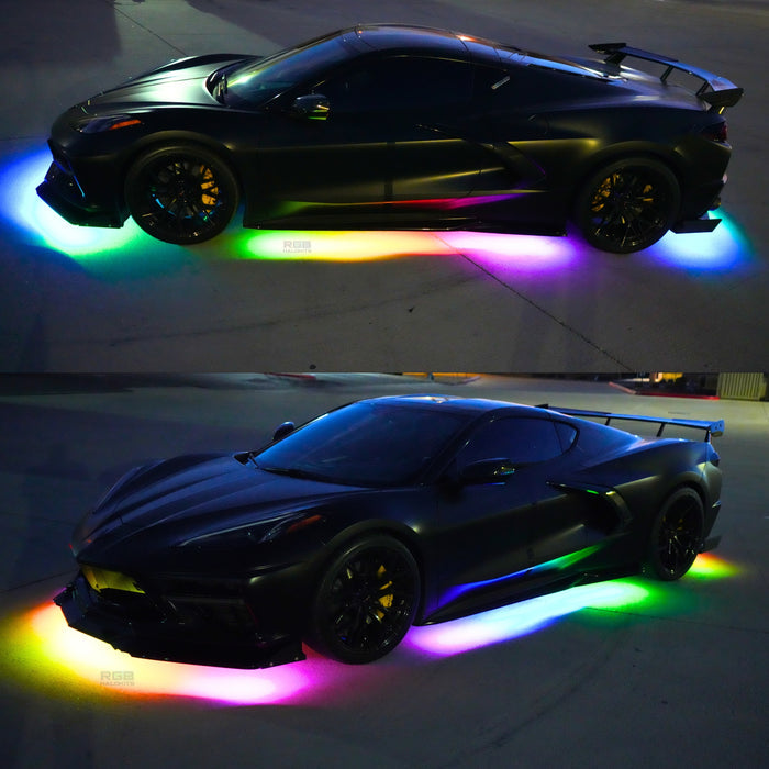 CUSTOM LENGTH 6-Piece Flexible Flow Series LED Underbody Lights Kit - AutoLEDTech.com