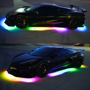 CUSTOM LENGTH 6-Piece Flexible Flow Series LED Underbody Lights Kit - AutoLEDTech.com