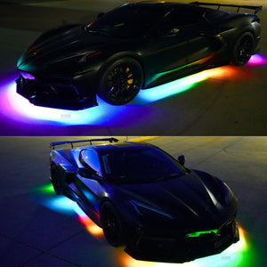 CUSTOM LENGTH 6-Piece Flexible Flow Series LED Underbody Lights Kit - AutoLEDTech.com