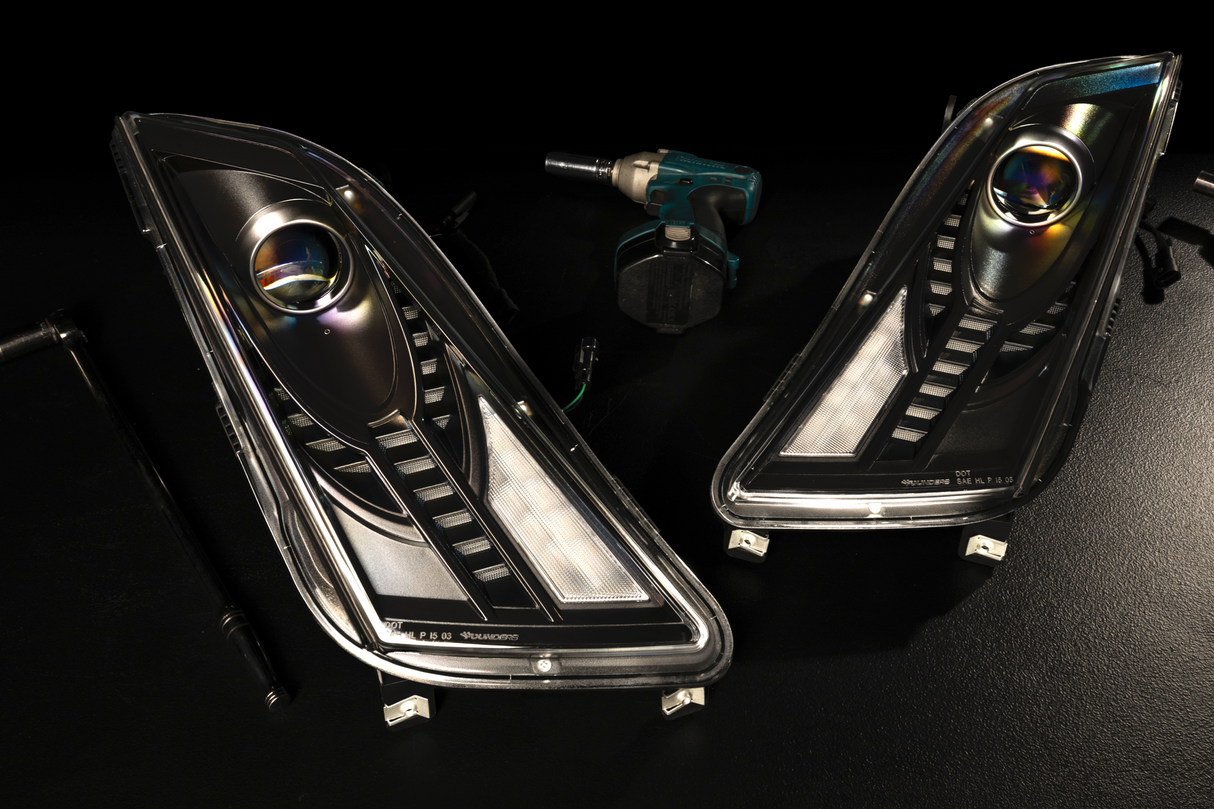 2003-2008 Lamborghini Gallardo Bi-LED DRL Projector Headlights - Founders