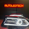 2015-2023 Dodge Charger RGBW Flow Series LED DRL Prebuilt Halo Headlights