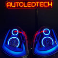 2003-2007 Infiniti G35 Coupe RGBW Flow Series LED Halo DRL Custom Headlights