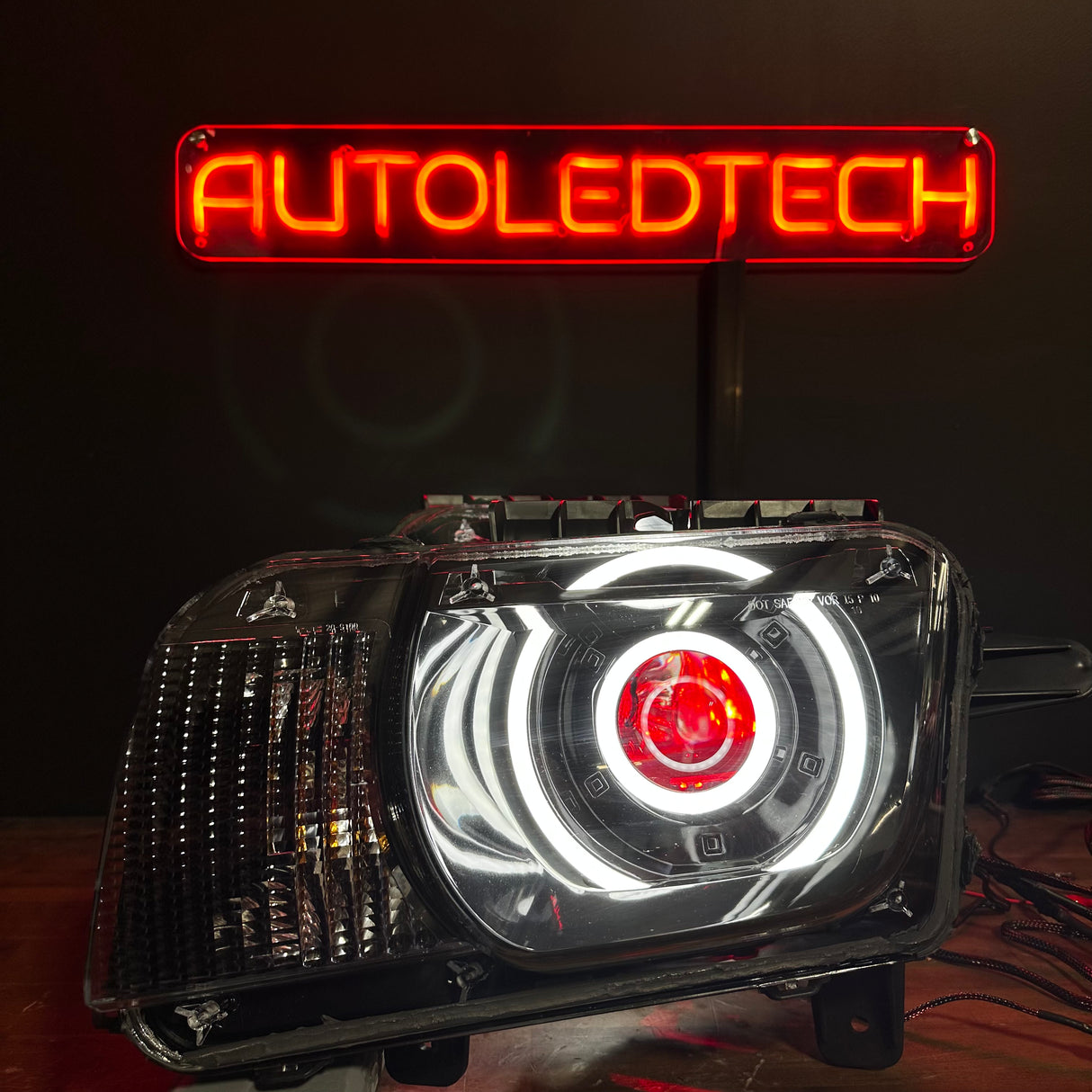 2010-2013 Chevrolet Camaro LS LT (Non-RS) RGBW Flow Series LED Prebuilt Halo Headlights