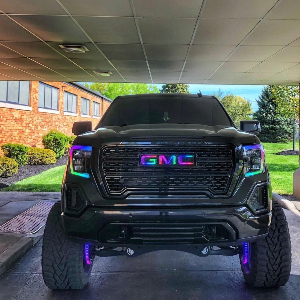 2019 2024 GMC Sierra Illuminated RGBW LED Badge Emblem Logo 2019-2024-gmc-sierra-illuminated-rgbw-led-badge-emblem-logo