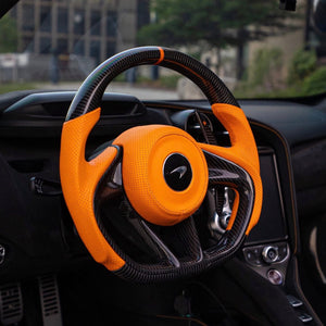 Mclaren 720S 765LT Custom Carbon Fiber Steering Wheel - AutoLEDTech.com